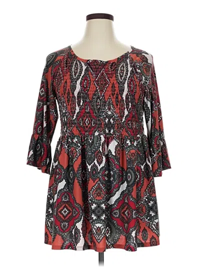 Pre-owned Bobbie Brooks 3/4 Sleeve T-shirt In Red