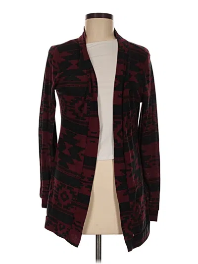 Pre-owned Bobbie Brooks Cardigan Sweater In Burgundy