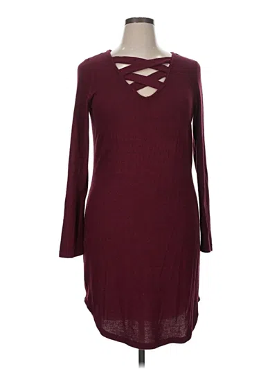 Pre-owned Bobbie Brooks Casual Dress In Burgundy