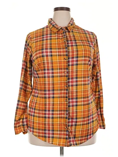 Pre-owned Bobbie Brooks Long Sleeve Blouse In Orange
