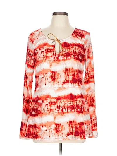 Pre-owned Bobbie Brooks Long Sleeve Blouse In Red