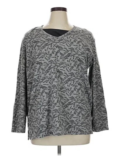 Pre-owned Bobbie Brooks Long Sleeve Henley Shirt In Gray