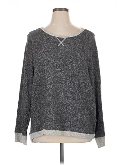 Pre-owned Bobbie Brooks Long Sleeve Top Gray Crew Neck Tops