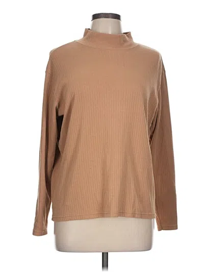 Pre-owned Bobbie Brooks Long Sleeve Turtleneck In Tan