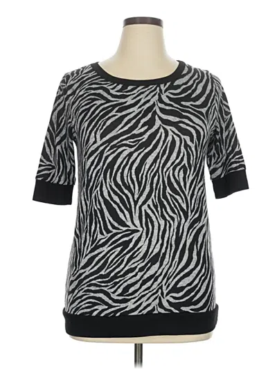 Pre-owned Bobbie Brooks Short Sleeve Blouse In Black