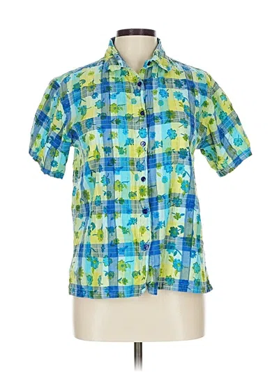 Pre-owned Bobbie Brooks Short Sleeve Blouse In Green