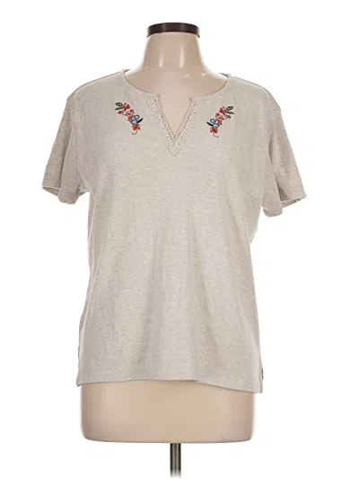 Pre-owned Bobbie Brooks Short Sleeve Top Gray V-neck Tops