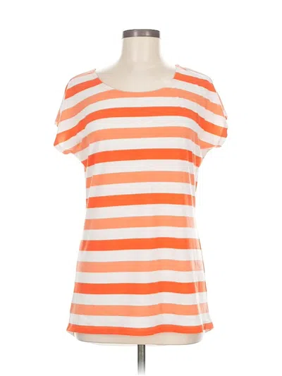 Pre-owned Bobbie Brooks Short Sleeve Top Orange Scoop Neck Tops