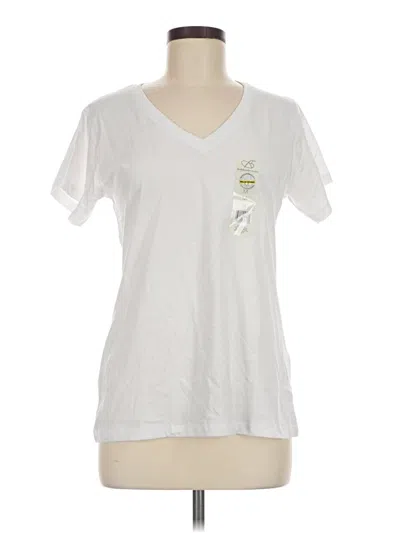Pre-owned Bobbie Brooks Short Sleeve Top White V-neck Tops