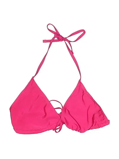 Pre-owned Bobbie Brooks Swimsuit Top Pink Solid Pattern Swimwear
