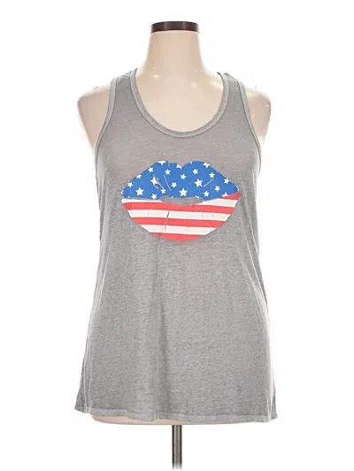 Pre-owned Bobbie Brooks Tank Top Gray Halter Neckline Tops