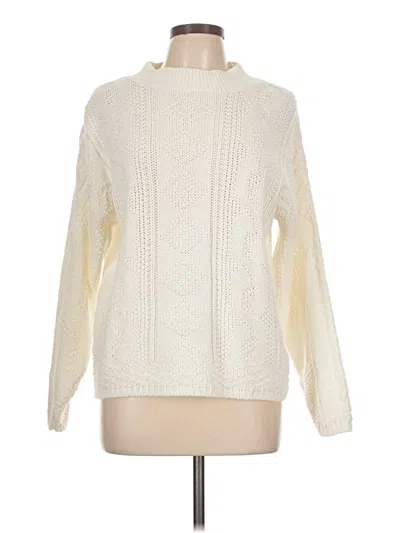 Pre-owned Bobbie Brooks Turtleneck Sweater In White