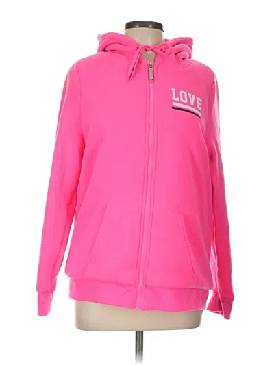 Pre-owned Bobbie Brooks Zip Up Hoodie In Pink