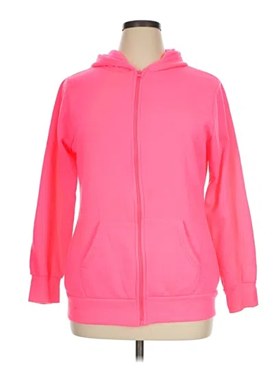 Pre-owned Bobbie Brooks Zip Up Hoodie In Pink