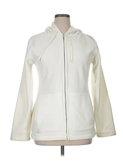 Pre-owned Bobbie Brooks Zip Up Hoodie In White