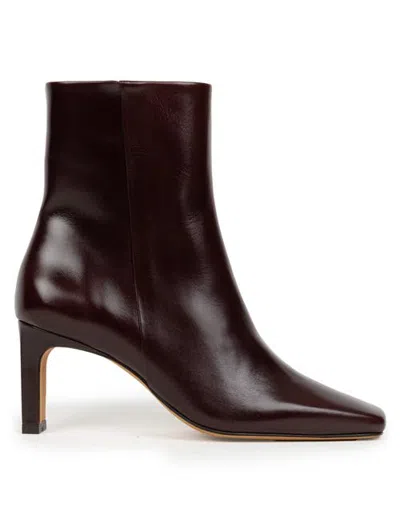 Bobbies Amanda Heeled Ankle Boots In Burgundy