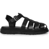 Bobbies Argos Flat Sandals In Black