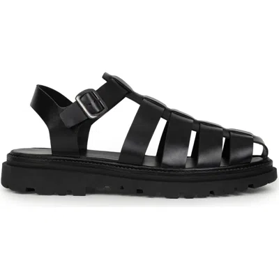 Bobbies Argos Flat Sandals In Black