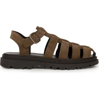Bobbies Argos Flat Sandals In Brown