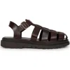 Bobbies Argos Flat Sandals In Brown