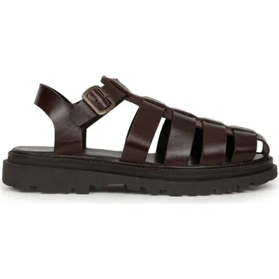 Bobbies Argos Flat Sandals In Brown