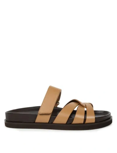 Bobbies Atlas Flat Sandals In Brown