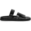 Bobbies Barry Flat Sandals In Black