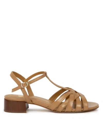 Bobbies Capri Heeled Sandals In Brown