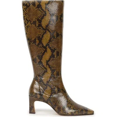 Bobbies Coline Knee High Boots In Animal Print