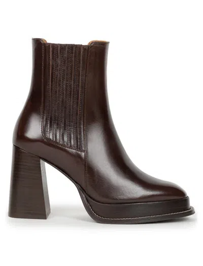 Bobbies Deva Heeled Ankle Boots In Animal Print