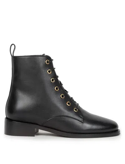 Bobbies Doria Flat Ankle Boots In Animal Print
