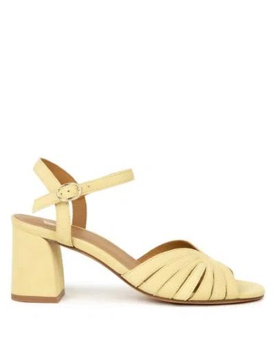 Bobbies Eileen Heeled Sandals In Yellow