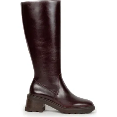 Bobbies Enora Knee-high Boots In Burgundy