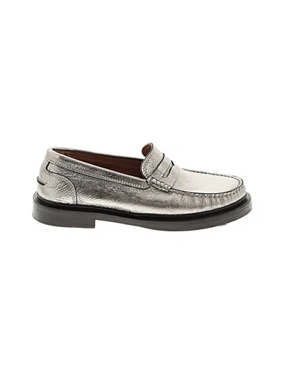 Pre-owned Bobbies Flats In Silver