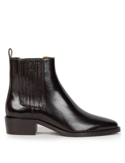 Bobbies Georgia Flat Ankle Boots In Multi