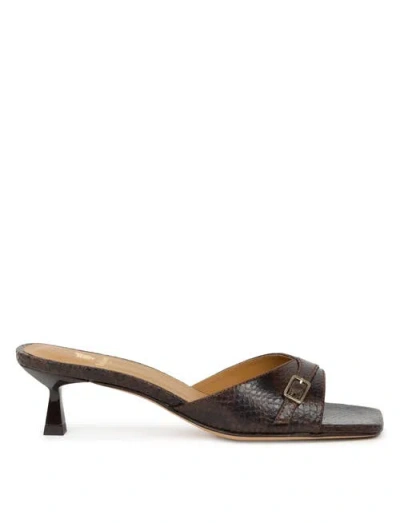 Bobbies June Heeled Sandals In Brown