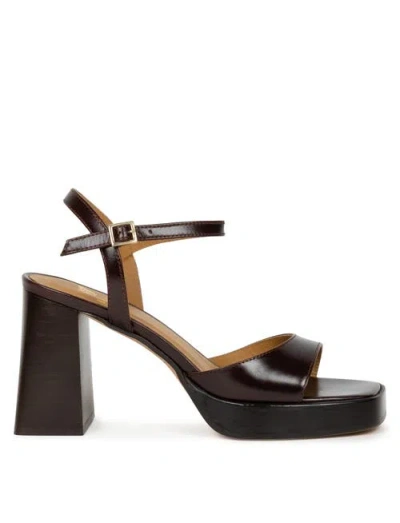Bobbies Lenka Heeled Sandals In Brown