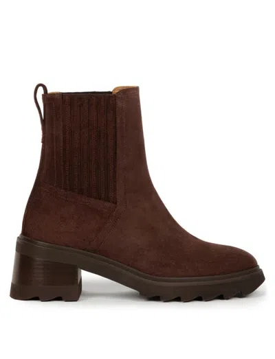 Bobbies Lison Flat Ankle Boots In Animal Print