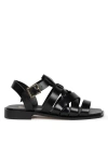Bobbies Marlis Flat Sandals In Black