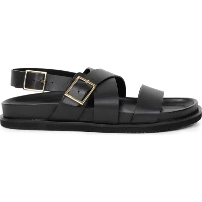 Bobbies Nori Flat Sandals In Black