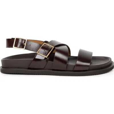 Bobbies Nori Flat Sandals In Brown
