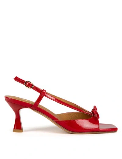 Bobbies Orchampt Heeled Sandals In Red
