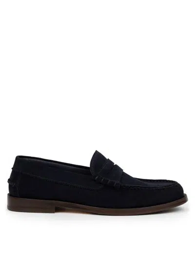 Bobbies Owen Loafers In Navy Blue