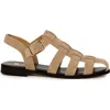 Bobbies Romane Flat Sandals In Brown