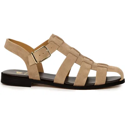 Bobbies Romane Flat Sandals In Brown