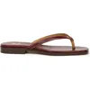 Bobbies Sol Flat Sandals In Burgundy