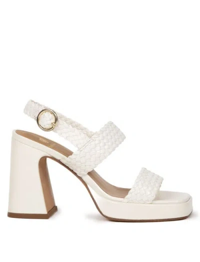 Bobbies Sophie Heeled Sandals In White