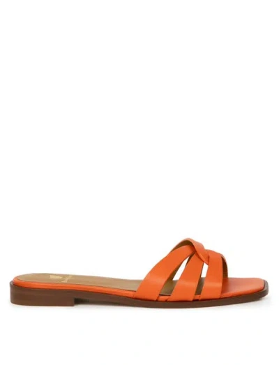 Bobbies Thaïs Flat Sandals In Orange