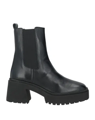 Bobbies Woman Ankle Boots Black Size 10 Lambskin