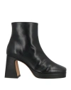 Bobbies Woman Ankle Boots Black Size 8 Lambskin
